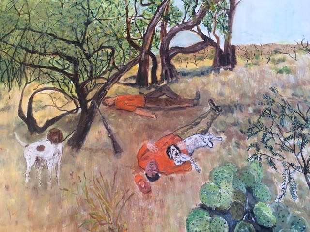 Hunters resting